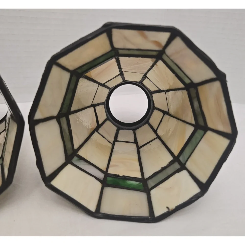 VTG Mission Tiffany Style Stained Glass Lights Shades 2-1/4